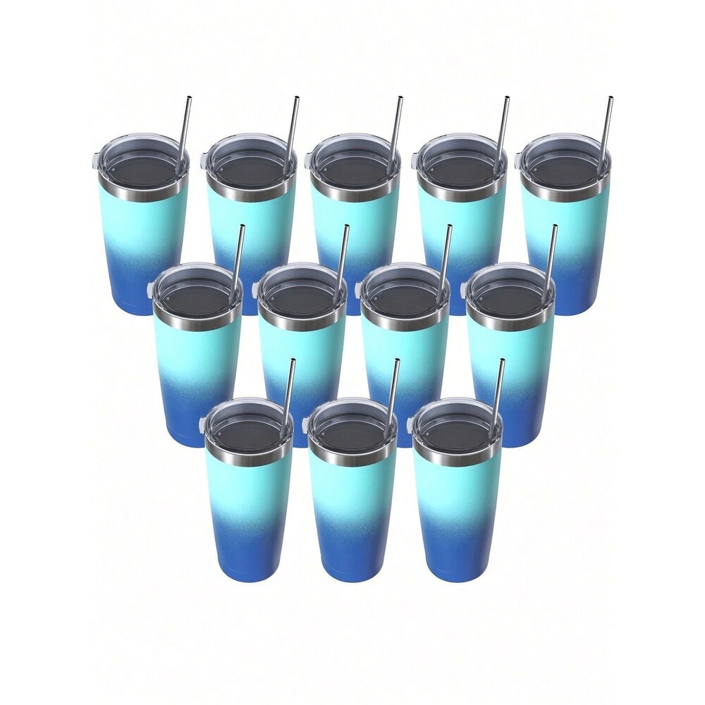 12 Pack 20 oz Tumblers Stainless Steel Tumbler Double Wall Vacuum Insulated